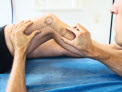 man's knee