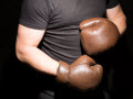 man wearing boxing gloves