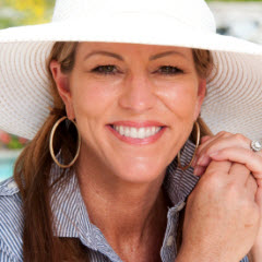 woman in sun hat
