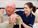older man with nurse